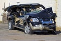 INDIANAPOLIS - CIRCA OCTOBER 2015: Totaled SUV Automobile After Drunk Driving Accident