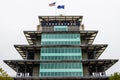 Pagoda at Indianapolis Motor Speedway. IMS Prepares for the running of the Indy 500 Royalty Free Stock Photo
