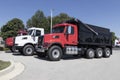 Volvo VHD Vocational Trucks and Off-Highway Semi Trucks lined up for sale. Volvo is one of the largest truck manufacturers Royalty Free Stock Photo