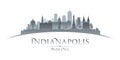 Indianapolis Indiana city silhouette white background