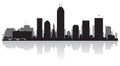 Indianapolis Indiana city skyline silhouette Royalty Free Stock Photo