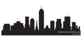 Indianapolis, Indiana city skyline. Detailed vector silhouette