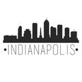 Indianapolis Indiana Skyline. Silhouette City Design Vector Famous Monuments. Royalty Free Stock Photo