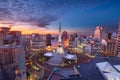 Indianapolis, Indiana, USA skyline over Monument Circle Royalty Free Stock Photo