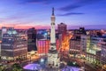 Indianapolis, Indiana, USA skyline over Monument Circle Royalty Free Stock Photo