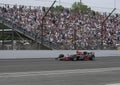 INDIANAPOLIS, IN - MAY 25: Indy car driver Bruno Junqueira is running in the Indy 500 race.May 25, 2008 in Indianapolis, IN Royalty Free Stock Photo