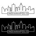 Indianapolis skyline. Linear style.