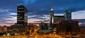 Indianapolis skyline at sunset. Royalty Free Stock Photo