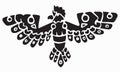 Native American Eagle totem. Vector Indians set illustration template tattoo