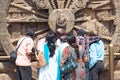 Indians tourist at the Konarak Sun Temple Royalty Free Stock Photo