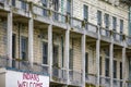 Indians welcome and its barracks and theater of the federal prison on Alcatraz Island of the United States. Royalty Free Stock Photo