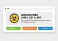 Indicates email list members are quarantined due to inactivity Royalty Free Stock Photo