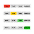Indicator credit score, colored light up rating level