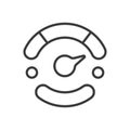 Indicator icon in line design. Indicator, signal, gauge, marker, pointer, alert, measure on white background vector