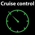 Indicator lights on the car dashboard, cruise control icon design EPS 10. DTC code error. Car pictograms. Single flat icon