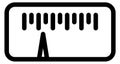 Indicator scale linear icon. Meter symbol. Measurement sign