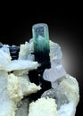 Indicolite tourmaline albite specimen from skardu Pakistan