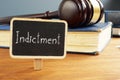 Indictment is shown on the photo using the text Royalty Free Stock Photo