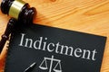 Indictment is shown on the photo using the text Royalty Free Stock Photo