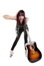 Indie Girl With Guitar Royalty Free Stock Photo