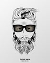 Indie men hipster hair style