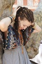 Indie style woman with dreads