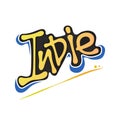 Indie text logo typography design sign banner