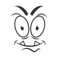 Indifferent emotion icon logo design. Simple apathetic cartoon face
