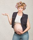 Indifferent Pregnant Woman Royalty Free Stock Photo