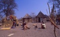 Botswana: bushmen community living in the desert Royalty Free Stock Photo