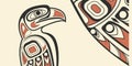 Indigenous Art: Stylized Bird Head, vector design Generative AI Royalty Free Stock Photo