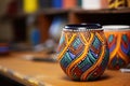 indigenous artwork painted on terracotta pottery