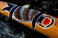 Indigenous Australian art on Didgeridoo Royalty Free Stock Photo