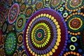 Indigenous Australian art Dot painting background Royalty Free Stock Photo