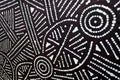 Indigenous Australian art Dot painting background Royalty Free Stock Photo