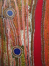 Indigenous Australian art Dot painting background Royalty Free Stock Photo