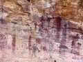 Indigenous Australian rock art paintings on Split Rock Laura in Cape York peninsula Queensland Australia