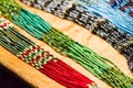 Indigenous bead necklaces in bright colors
