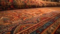 Indigenous cultures' ornate rug shop showcases antique woven tapestries generated by AI