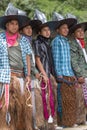 Indigenous dancers posing outdoors