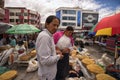 The indigenous far`s and artisan market in tavalo Ecuador