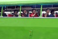 Indigenous Fijian people travel by bus in Fiji