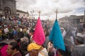 Indigenous kechwa crowd at the Easter procession