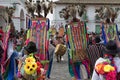 Indigenous kichwa people dancing