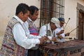 Indigenous maya men street musicians