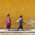 Indigenous Mayan People, Antigua, Guatemala Royalty Free Stock Photo