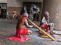 Indigenous music performers on Circular Quay Sydney New South Wales Australia.