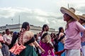 Indigenous people celebrating the Guelaguetza in Oaxaca Mexico Royalty Free Stock Photo