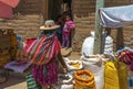 Indigenous People on Tarabuco Market, Bolivia Royalty Free Stock Photo