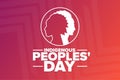 Indigenous Peoples Day. Holiday concept. Template for background, banner, card, poster with text inscription. Vector Royalty Free Stock Photo